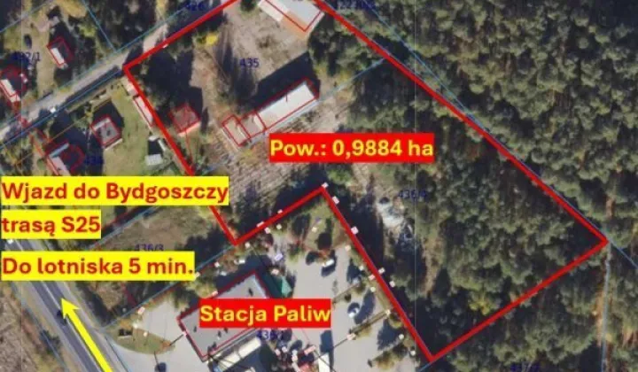 Działka inwestycyjna Brzoza