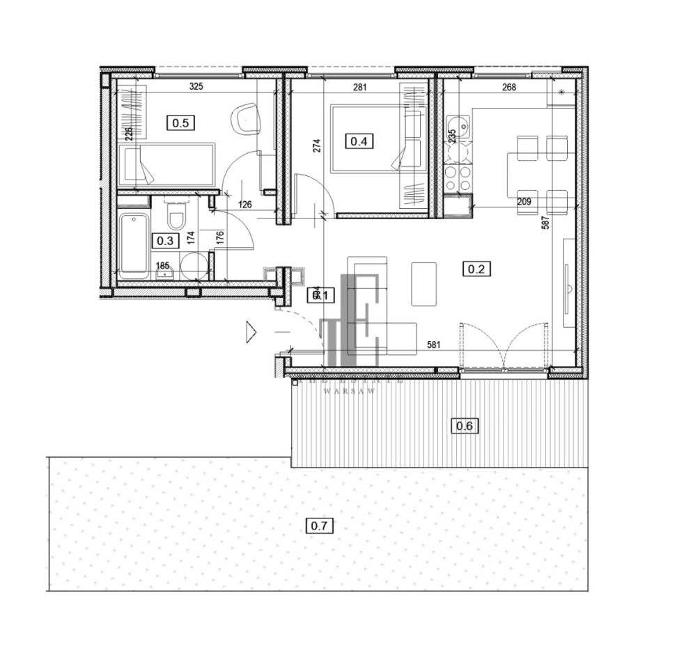 Mieszkanie 3-pokojowe Warszawa Białołęka, ul. Kartograficzna. Zdjęcie 7
