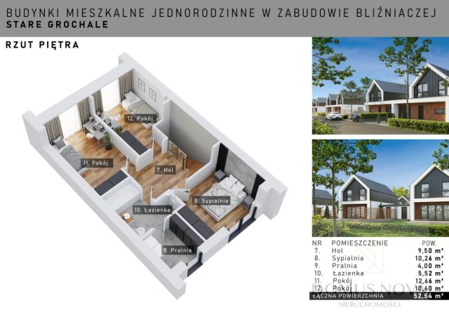 bliźniak, 4 pokoje Stare Grochale. Zdjęcie 6