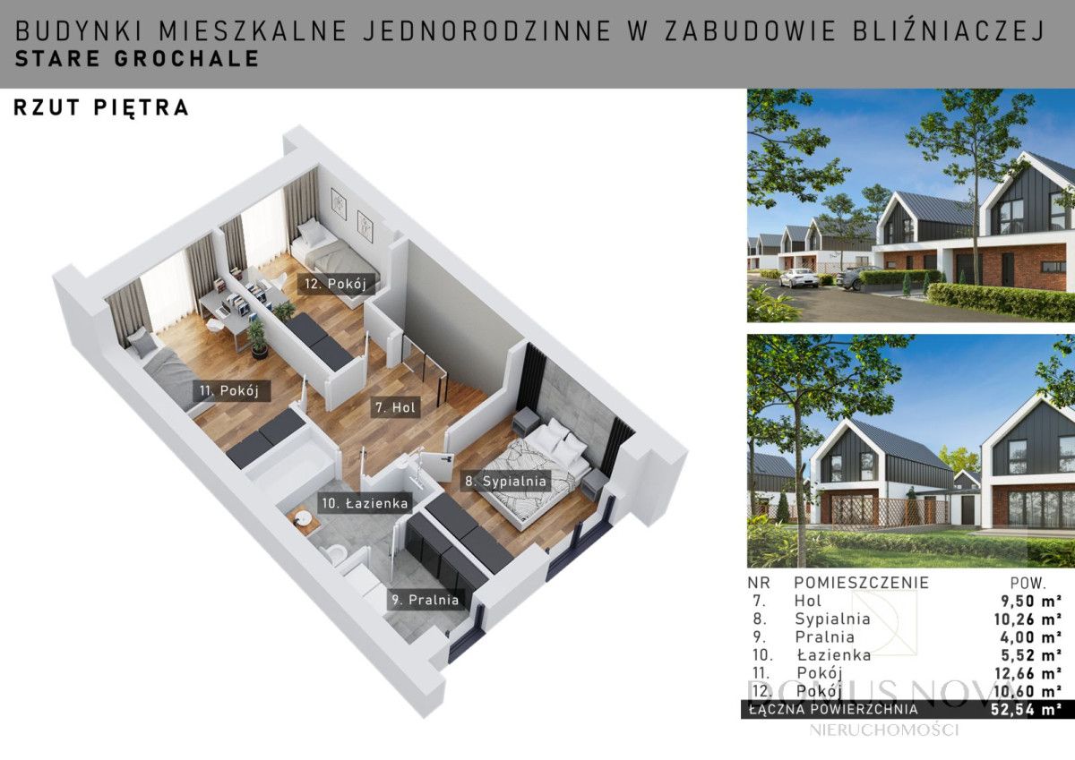 bliźniak, 4 pokoje Stare Grochale. Zdjęcie 6