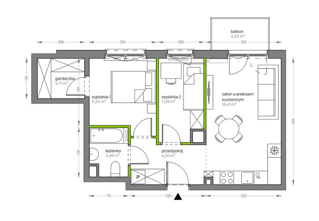 Mieszkanie 3-pokojowe Kraków Płaszów, ul. Myśliwska. Zdjęcie 25