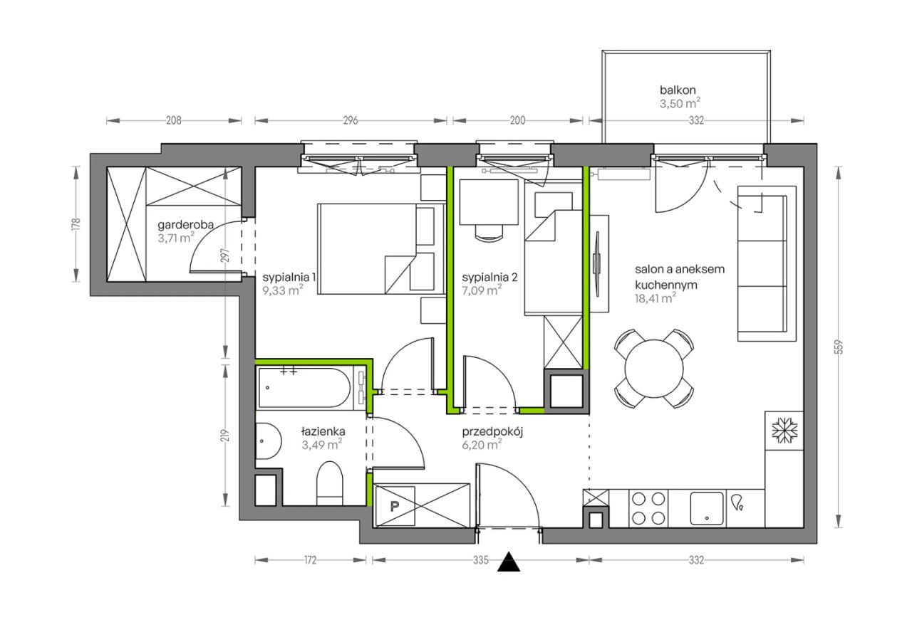 Mieszkanie 3-pokojowe Kraków Płaszów, ul. Myśliwska. Zdjęcie 25