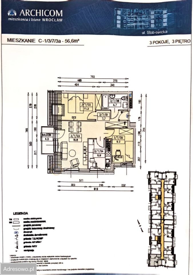 Mieszkanie 3-pokojowe Wrocław Stabłowice, ul. Stabłowicka. Zdjęcie 19