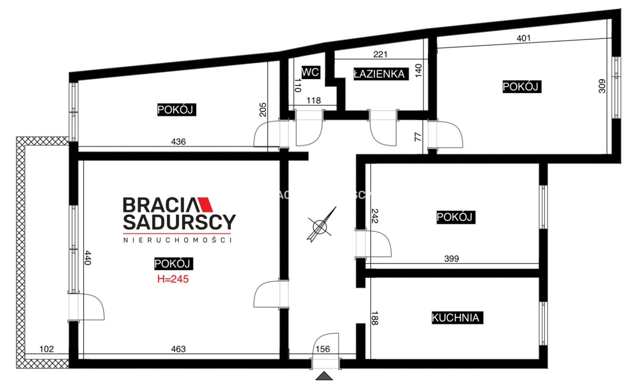 Mieszkanie 4-pokojowe Kraków Podgórze, ul. Targowa. Zdjęcie 22