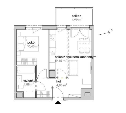 Mieszkanie 2-pokojowe Poznań Starołęka, ul. Unii Lubelskiej. Zdjęcie 7