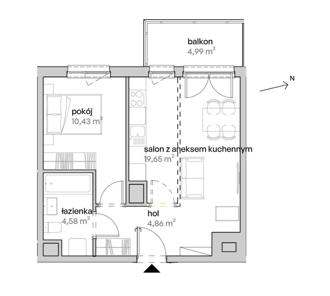 Mieszkanie 2-pokojowe Poznań Starołęka, ul. Unii Lubelskiej. Zdjęcie 7