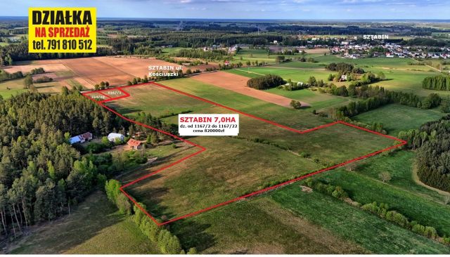 Działka rolna Sztabin, ul. Kościuszki. Zdjęcie 1