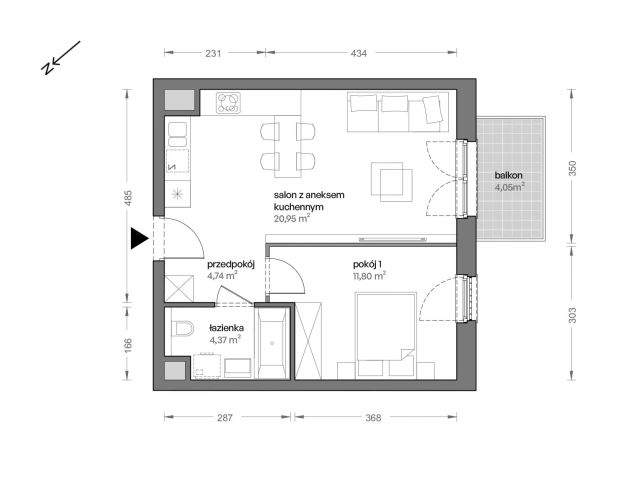 Mieszkanie 2-pokojowe Katowice Brynów, ul. Ceglana. Zdjęcie 7