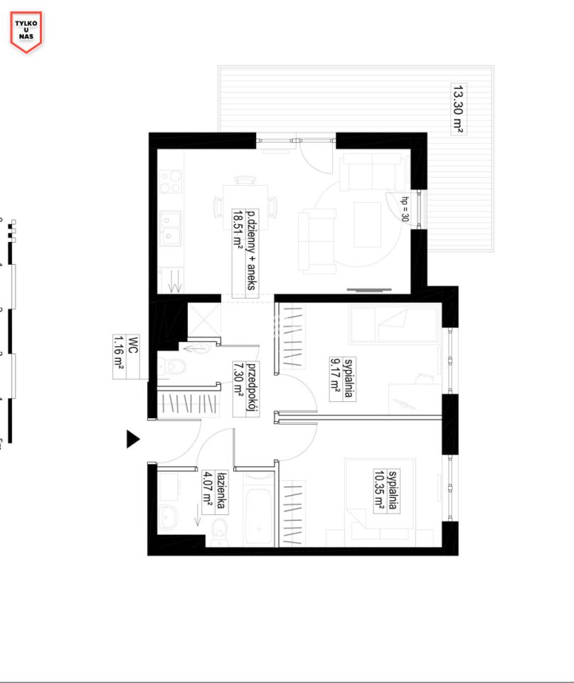 Mieszkanie 3-pokojowe Straszyn, ul. Starogardzka. Zdjęcie 11
