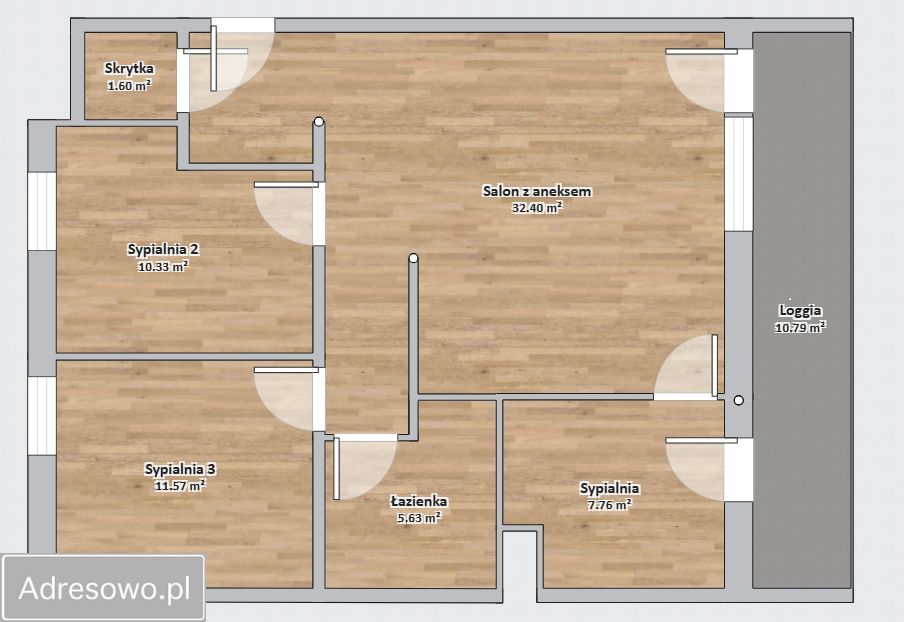 Mieszkanie 4-pokojowe Poznań Grunwald, ul. Jeleniogórska. Zdjęcie 13