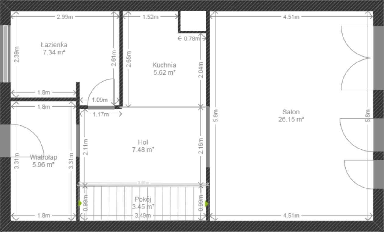 bliźniak, 2 pokoje Czajki. Zdjęcie 4