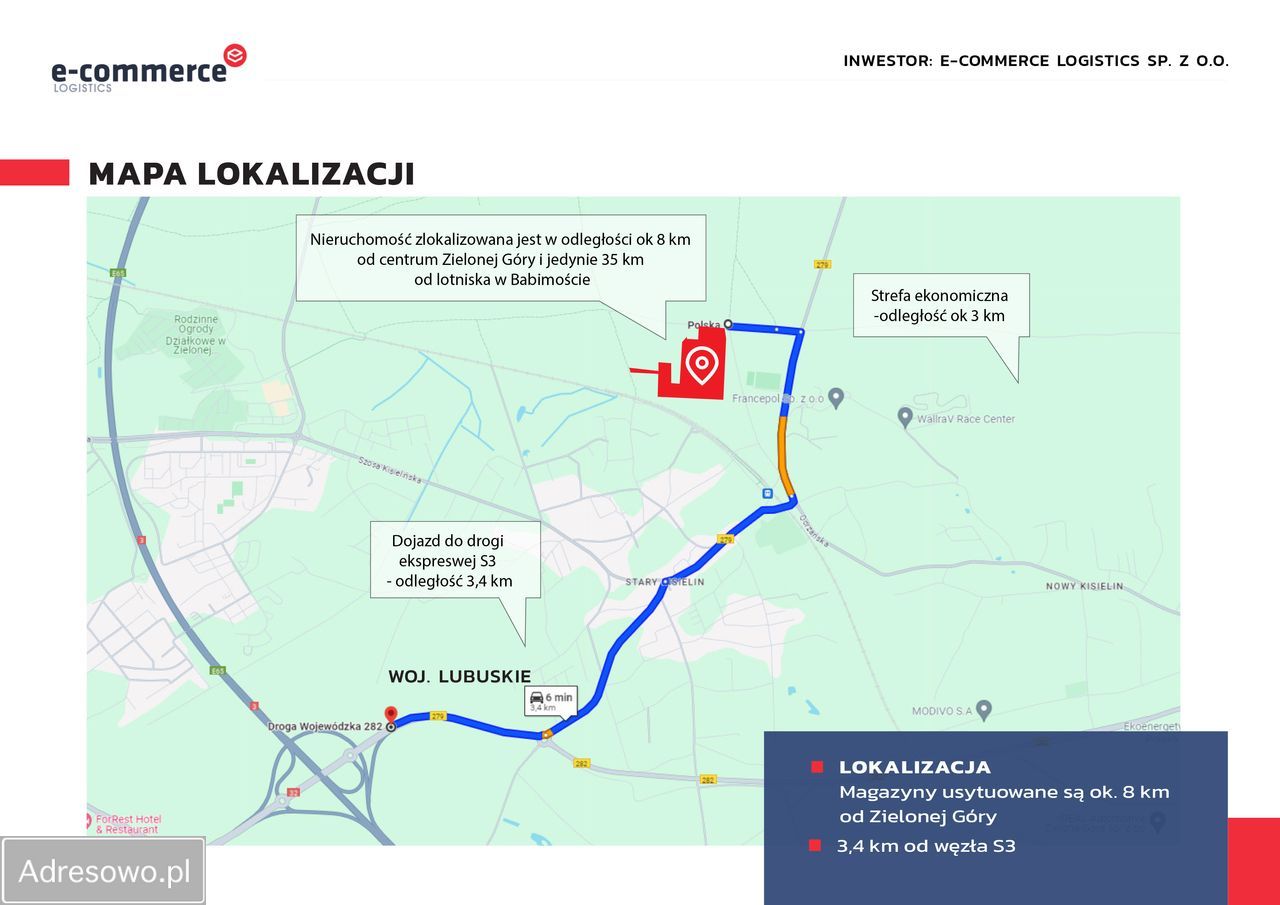 Działka inwestycyjna Zielona Góra Stary Kisielin, ul. Przemysłowa. Zdjęcie 11