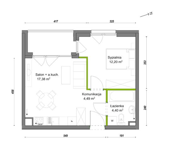 Mieszkanie 2-pokojowe Wrocław Ołtaszyn, ul. Orawska. Zdjęcie 8