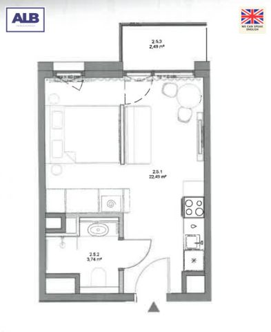 Mieszkanie 1-pokojowe Gdańsk Oliwa. Zdjęcie 2