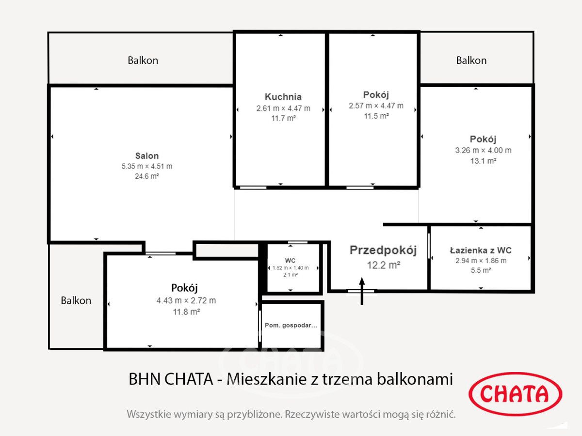 Mieszkanie 4-pokojowe Wrocław Krzyki, ul. Wietrzna. Zdjęcie 22