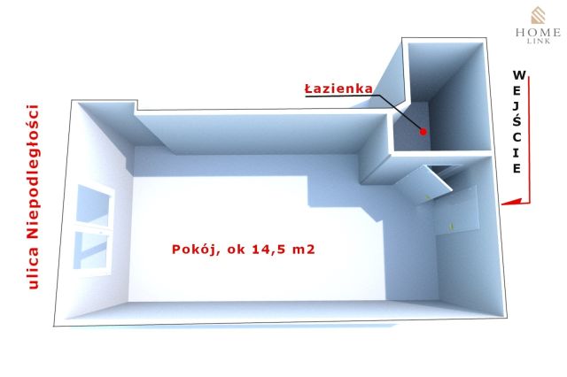 Mieszkanie 1-pokojowe Olsztyn, ul. Niepodległości. Zdjęcie 11