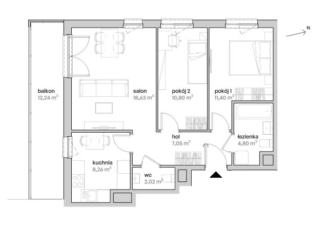 Mieszkanie 3-pokojowe Poznań Starołęka, ul. Unii Lubelskiej. Zdjęcie 7