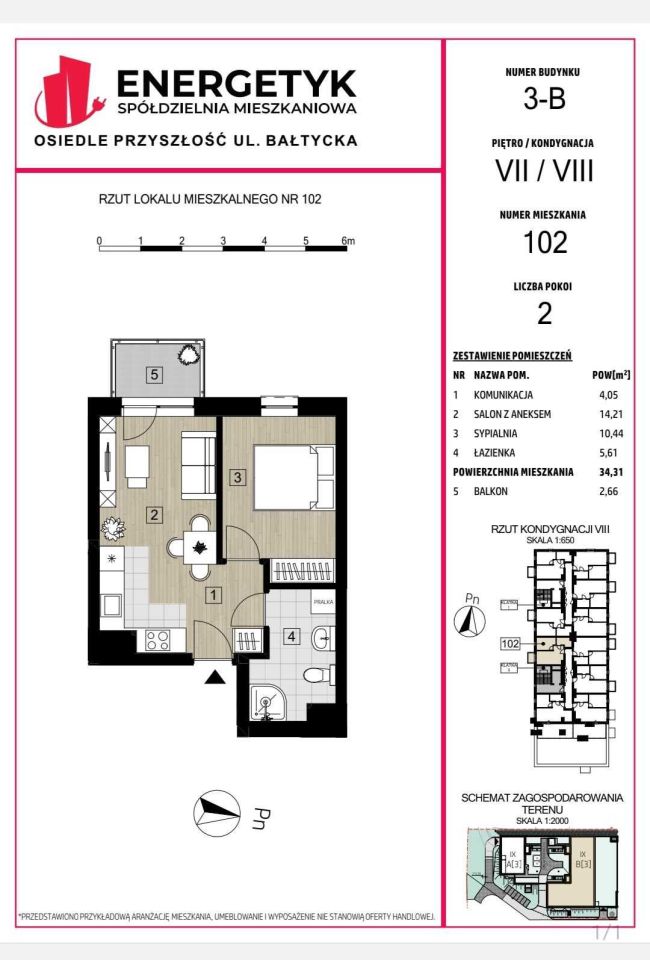 Mieszkanie 2-pokojowe Rzeszów. Zdjęcie 4