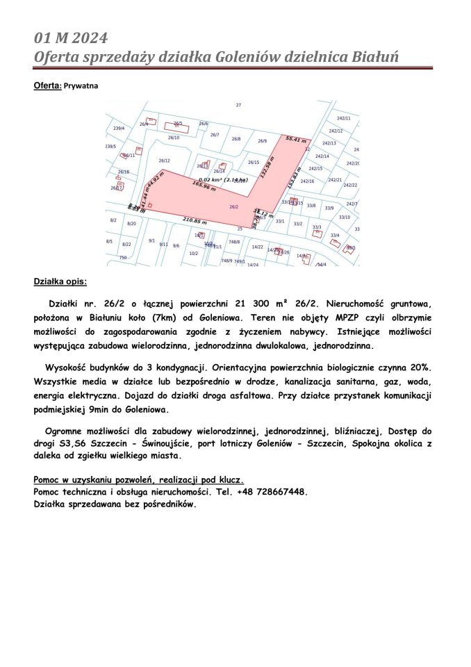 Działka budowlana Białuń, ul. Słoneczna. Zdjęcie 3