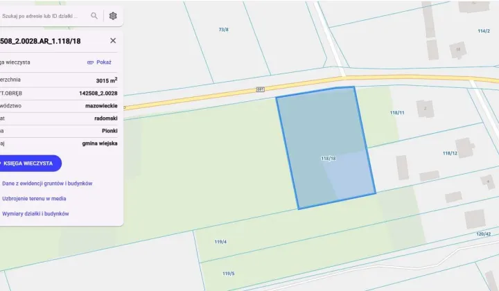 Działka budowlana Zalesie