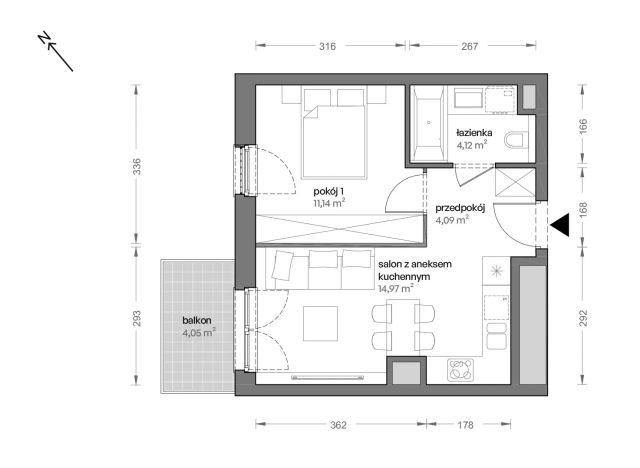 Mieszkanie 2-pokojowe Katowice Brynów, ul. Ceglana. Zdjęcie 7