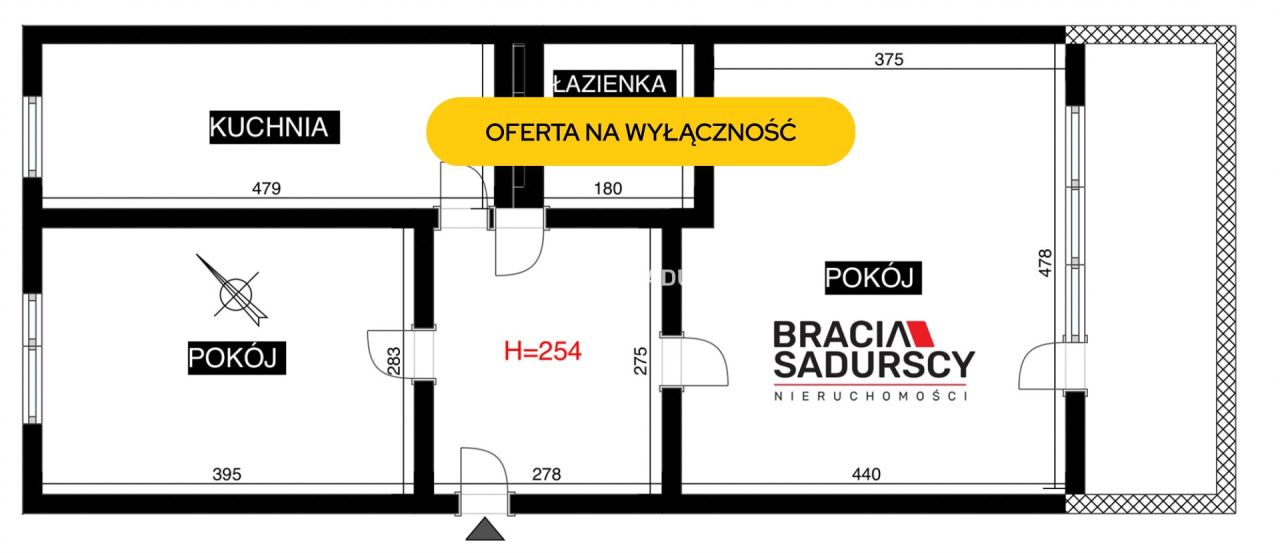 Mieszkanie 2-pokojowe Kraków Czyżyny, os. Dywizjonu 303. Zdjęcie 14