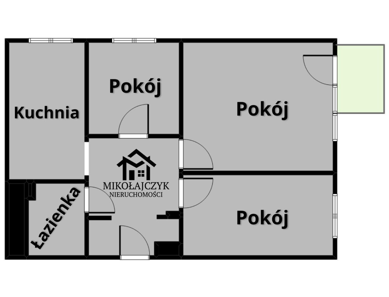 Mieszkanie 3-pokojowe Bartoszyce, ul. Słowackiego. Zdjęcie 11