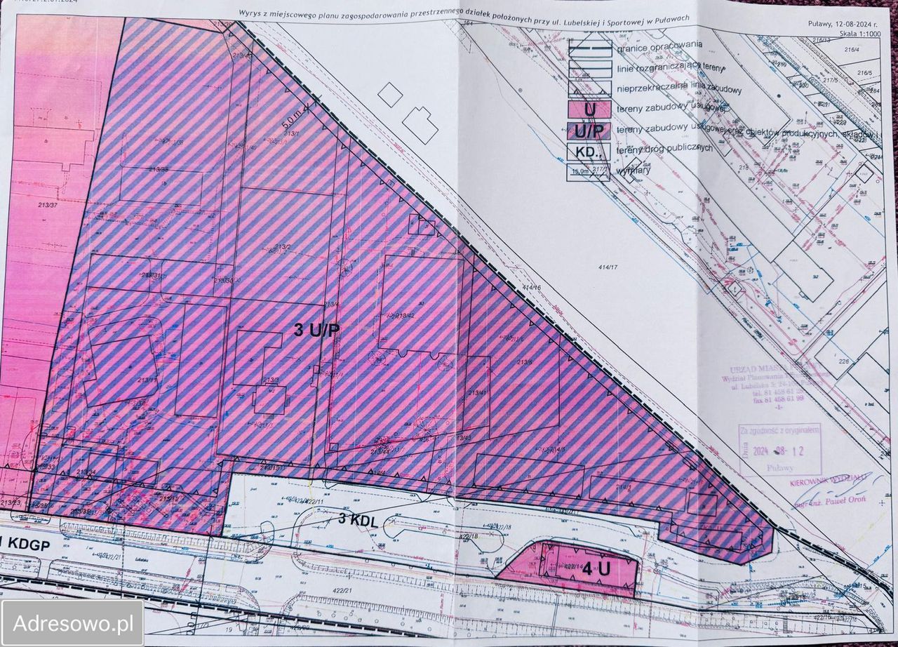 Działka inwestycyjna Puławy, ul. Lubelska. Zdjęcie 2