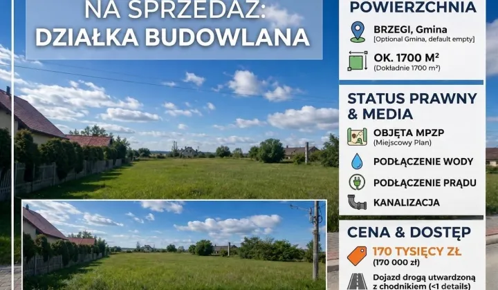 Działka budowlana Brzegi