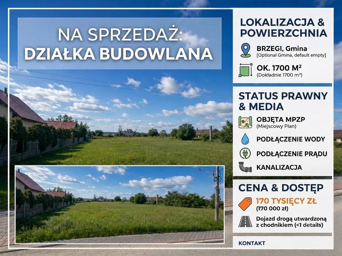 Działka budowlana Brzegi. Zdjęcie 2