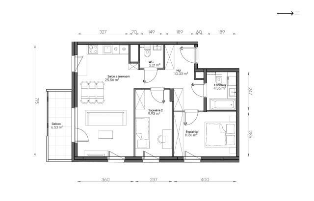 Mieszkanie 3-pokojowe Warszawa Praga-Południe, ul. Podskarbińska. Zdjęcie 7