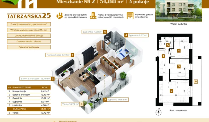 Mieszkanie 3-pokojowe Bełchatów, ul. Tatrzańska