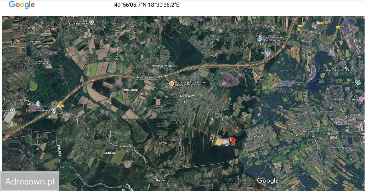 Działka inwestycyjna Skrzyszów, ul. Powstańców Śląskich. Zdjęcie 2