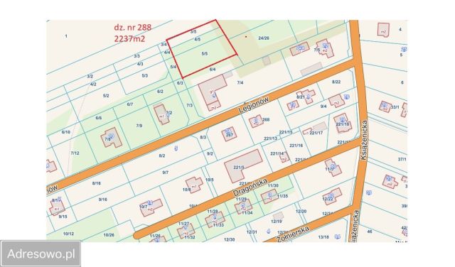 Działka budowlana Kady, ul. Legionów. Zdjęcie 1