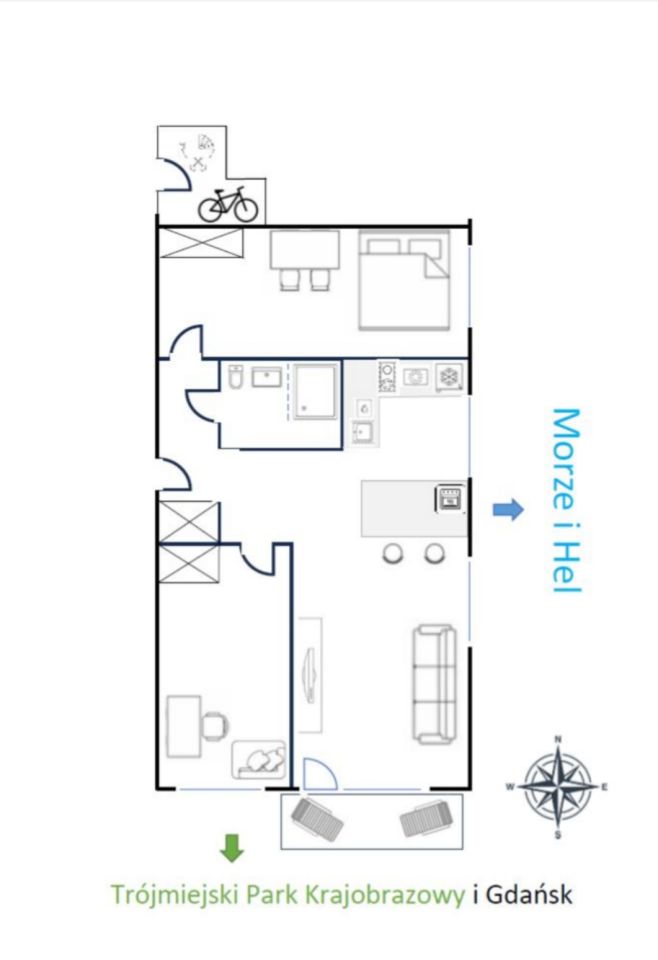 Mieszkanie 3-pokojowe Sopot Kamienny Potok, ul. Henryka Sienkiewicza. Zdjęcie 2