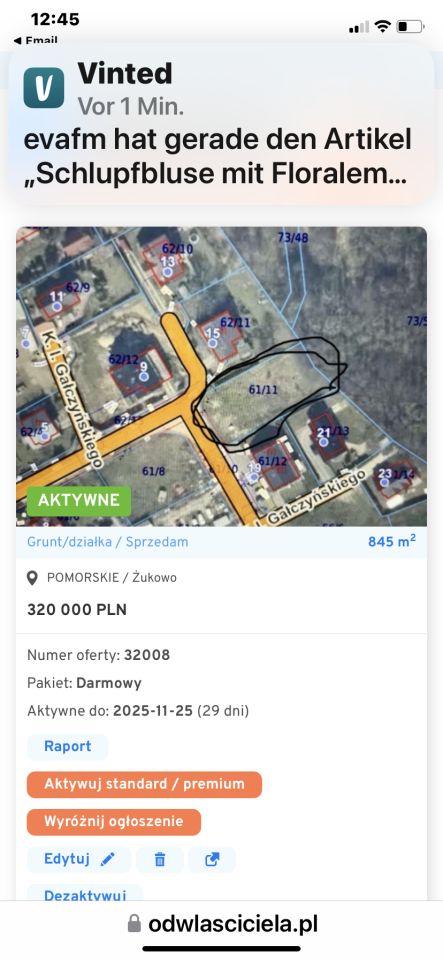 Działka budowlana Żukowo, ul. K. I. Gałczyńskiego. Zdjęcie 3