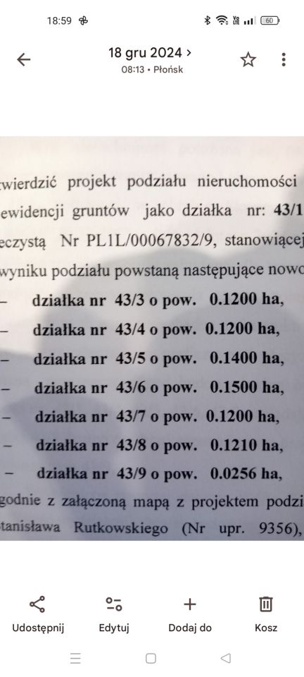 Działka budowlana Skwary. Zdjęcie 4