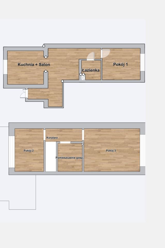 Mieszkanie 3-pokojowe Objezierze. Zdjęcie 5
