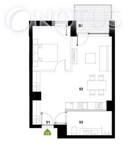 Mieszkanie 2-pokojowe Katowice, ul. Raciborska. Zdjęcie 4