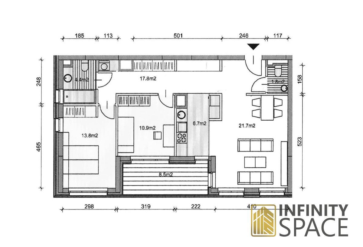 Mieszkanie 3-pokojowe Warszawa Mokotów, ul. Cybernetyki. Zdjęcie 15