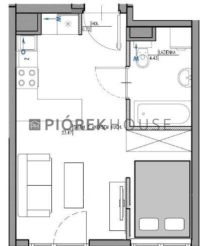 Mieszkanie 1-pokojowe Warszawa Wilanów, ul. Sarmacka. Zdjęcie 3