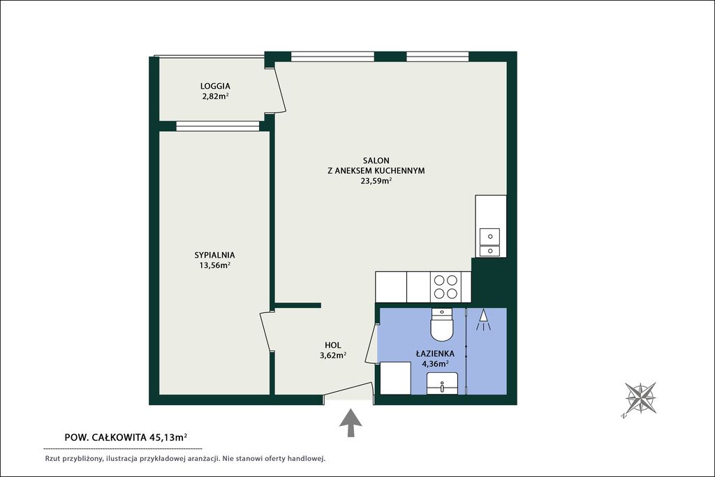 Mieszkanie 2-pokojowe Warszawa Białołęka, ul. Anastazego Kowalczyka. Zdjęcie 37