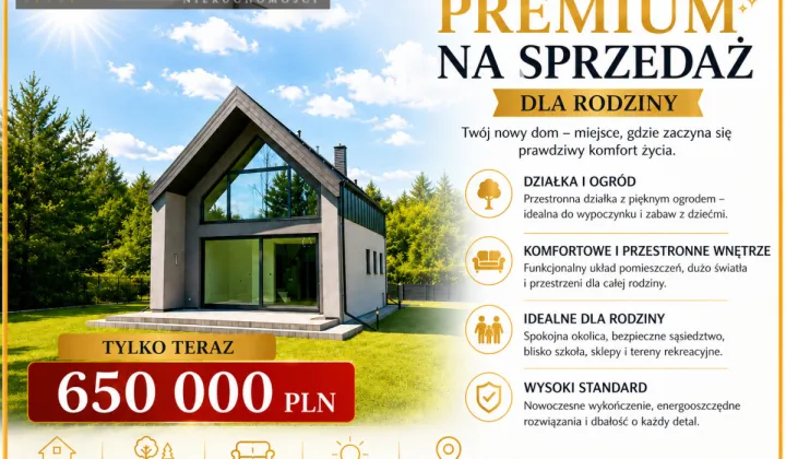 dom wolnostojący, 4 pokoje Dylewo
