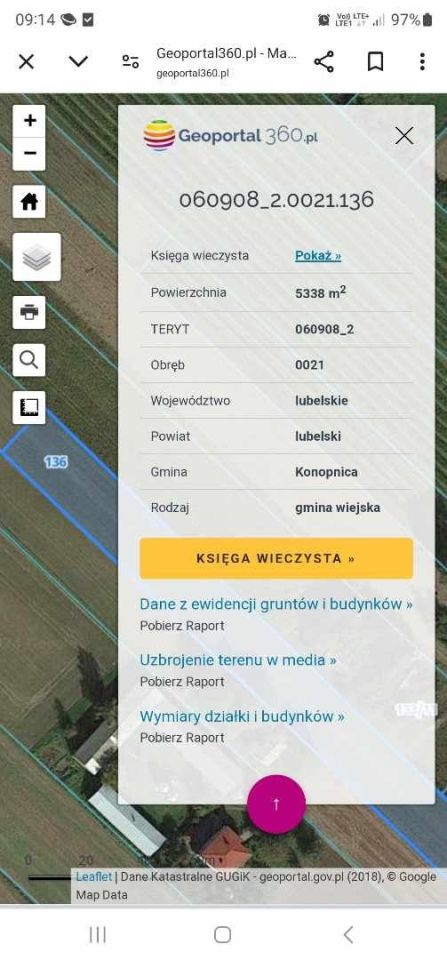 Działka rolno-budowlana Zemborzyce Tereszyńskie