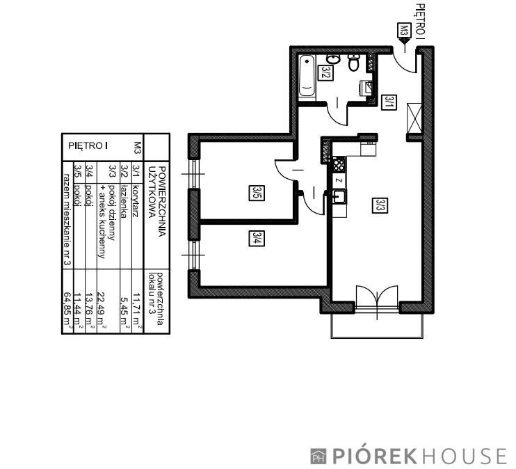 Mieszkanie 3-pokojowe Marki, ul. Królowej Jadwigi. Zdjęcie 1