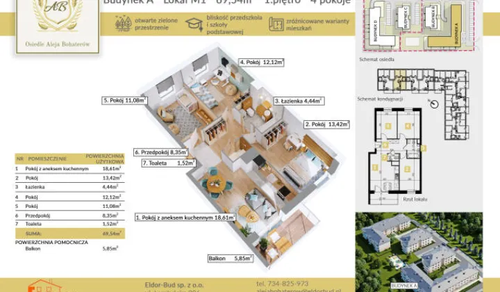 Mieszkanie 4-pokojowe Ostrów Mazowiecka