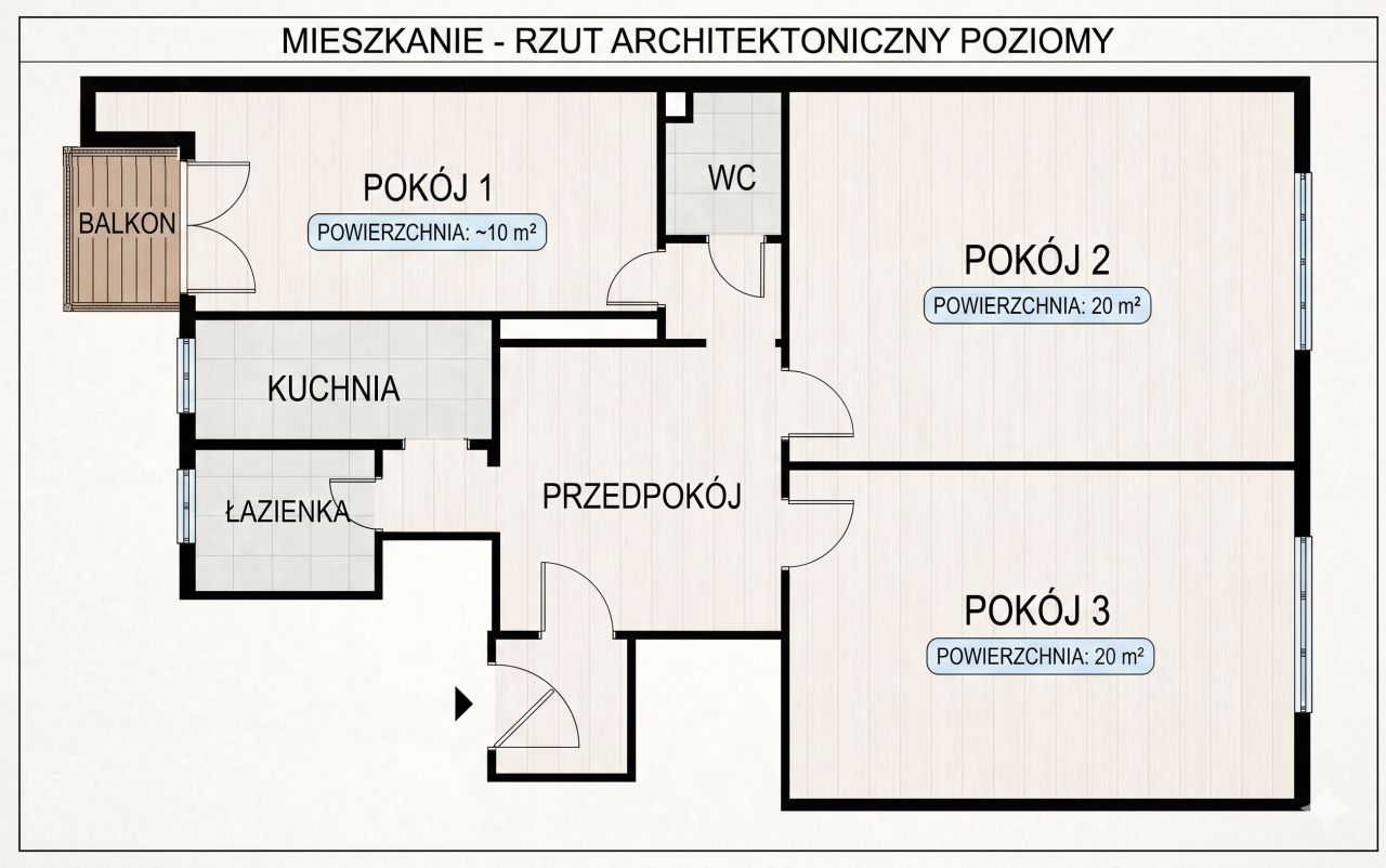 Mieszkanie 3-pokojowe Kraków Krowodrza, ul. Mazowiecka. Zdjęcie 8