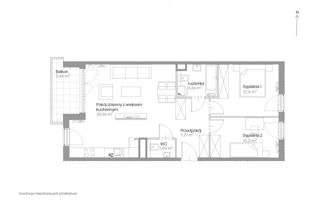 Mieszkanie 3-pokojowe Kraków Czyżyny, ul. Romana Ciesielskiego. Zdjęcie 14