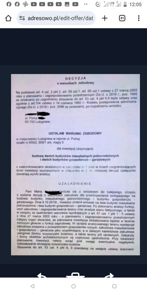 Działka budowlana Lutogniew, ul. Polna. Zdjęcie 3