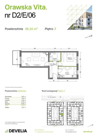 Mieszkanie 2-pokojowe Wrocław Ołtaszyn, ul. Orawska. Zdjęcie 8
